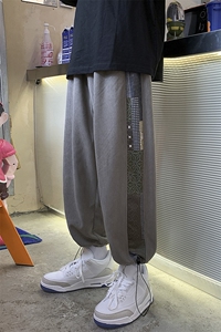 秋季休闲裤长裤炸街九分ins抽绳束脚灯芯绒裤子 A125-BK910-P50图片