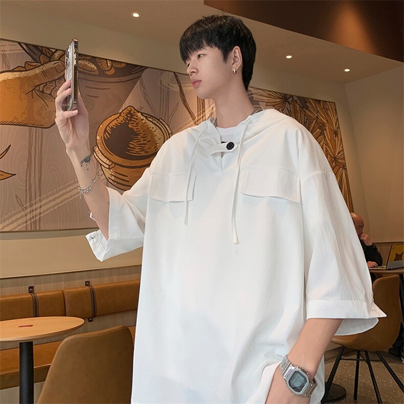 夏季男生连帽衬衫T恤衫个性设计上衣,男装T恤,星座1013