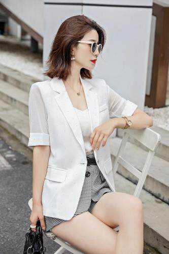 韩版网纱西装，女装西装，咔蒂妮