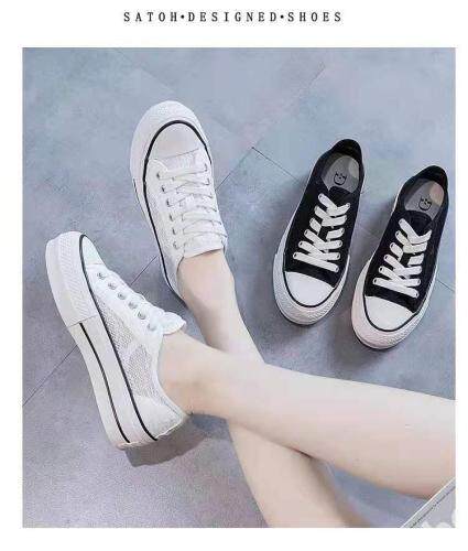 2021真皮内里蕾丝时尚百搭潮流帆布鞋，其它，她他麦