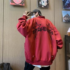 A702-P60潮牌宽松机能棒球服外套美式复古字母刺绣飞行员夹克男，男装夹克，星座512-6