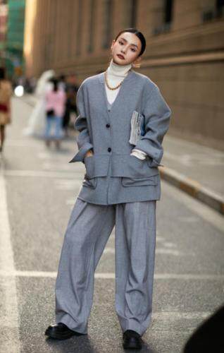 现货设计款无领双面羊绒，女装，是爱 SHI AN