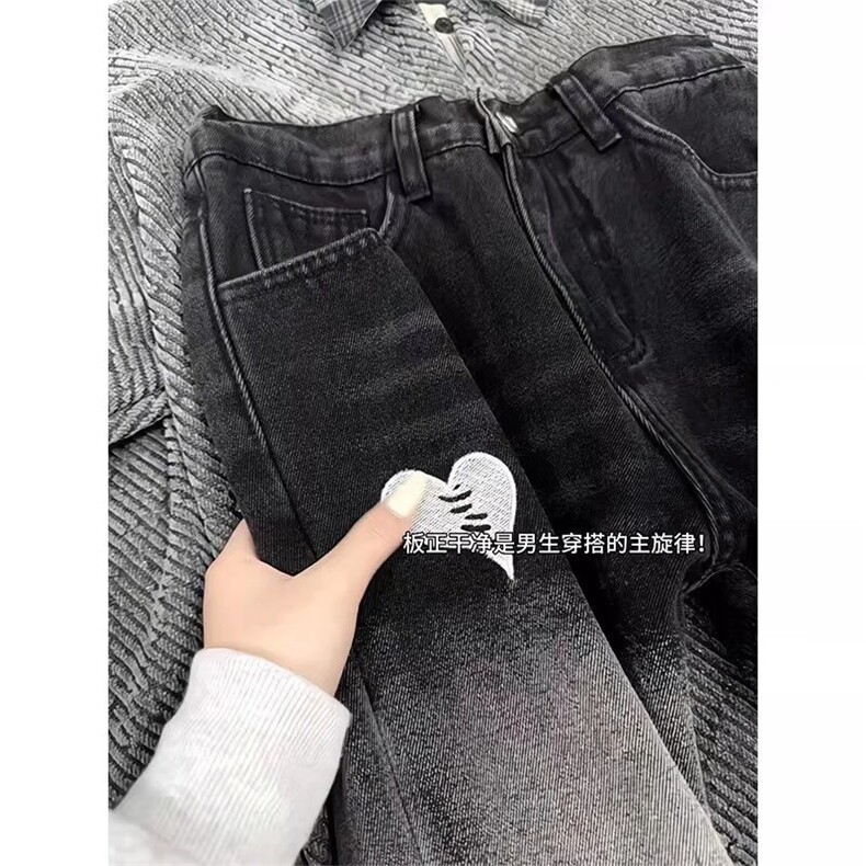 现货春季渐变水洗做旧痞帅微喇牛仔裤K553/P45,男装牛仔裤,星座205-3