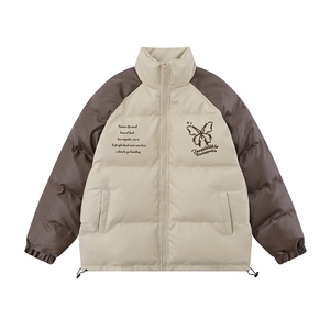 白底23新款冬季时尚百搭立领PU皮棉服外套MY65203P125控168图片