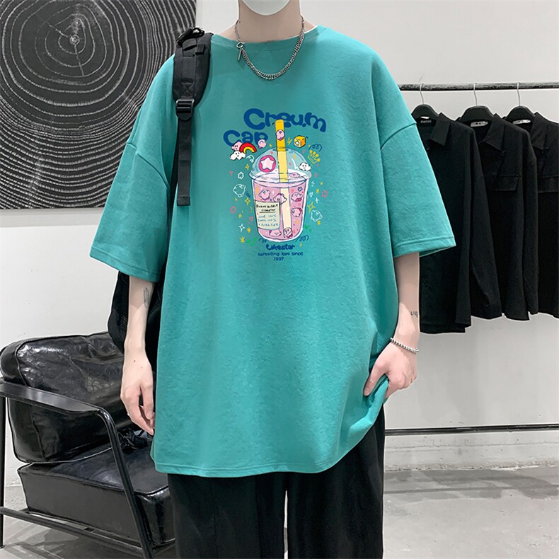 230g重磅纯棉短袖t恤男大码半袖半截袖 DX17332-P20图片