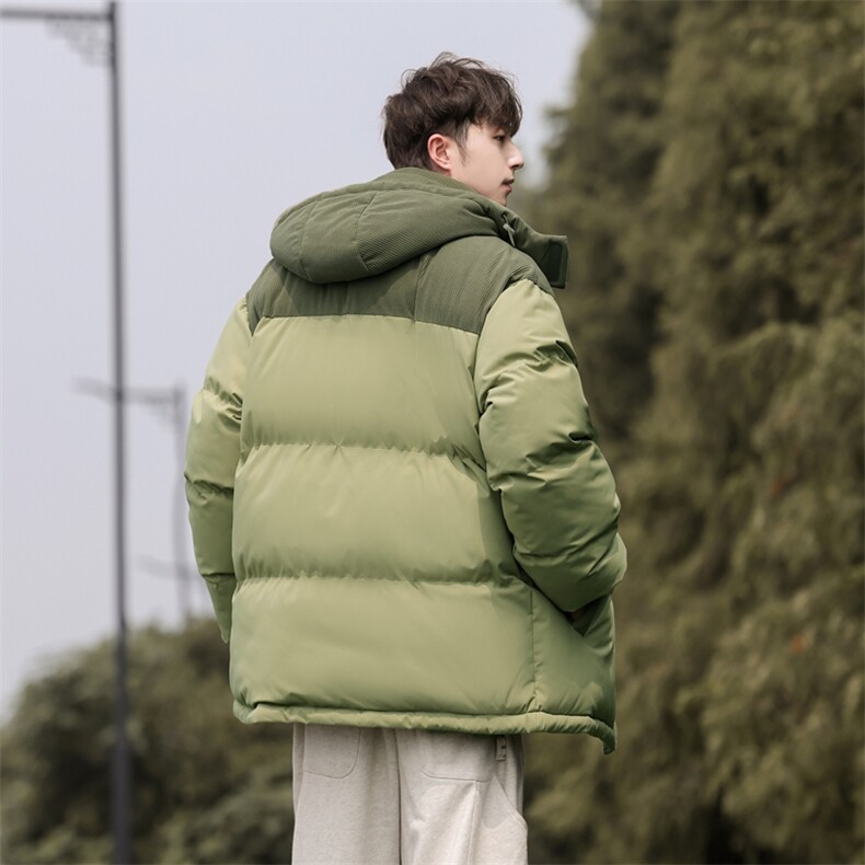 棉服撞色拼接灯芯绒外套男生冬季棉衣情侣装棉袄子M810-P85,男装棉衣,星座308B-2