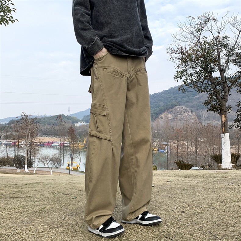 K7673-P582024春季新款美式复古直筒工装裤多口袋休闲裤男现货,男装休闲裤,星座512-3