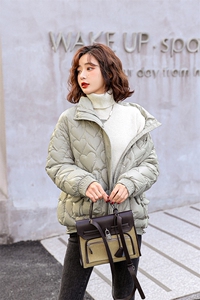 小款短款爱心羽绒服女2021年新款冬季时尚洋气小个子立领图片