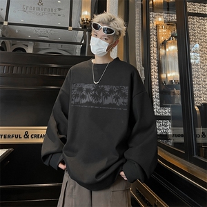 华夫格！华夫格上衣男圆领华夫格卫衣男大码长袖t恤男HY230-特P23图片