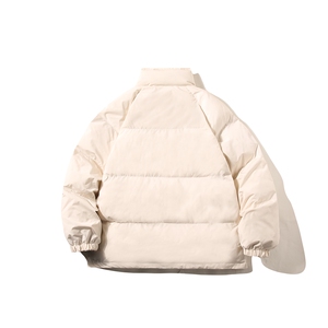 白底标白鸭绒22冬季宽松印花保暖立领羽绒服外套YR110P225控298图片