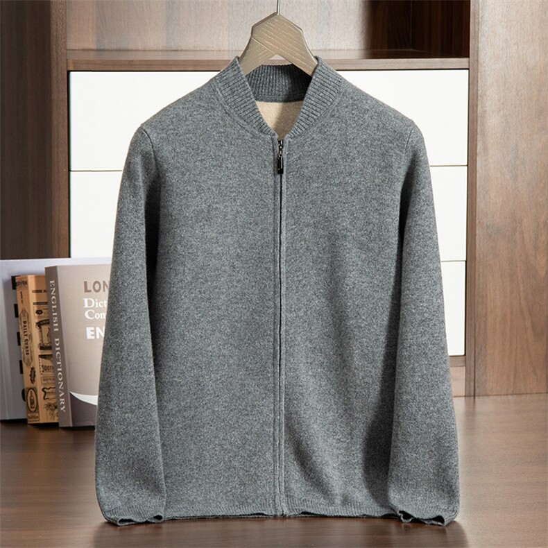 高品质男士羊绒开衫简约时尚保暖舒适商务休闲，男装羊绒开衫，牧群羊绒