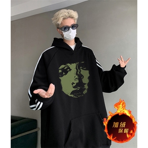 抖音得物供货 提供视频 秋冬重磅美式宽松织带连帽卫衣0616图片