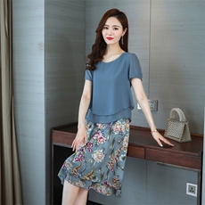 连衣裙女夏季新款气质碎花时尚小个子，女装连衣裙，雅之冉羊绒
