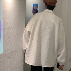 2025秋装新款港风休闲长袖宽松衬衫外套男女情侣A338-1YC01P50，男装衬衫，电商D325