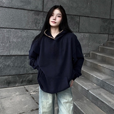 抖音得物高品质二开25秋冬美式重磅宽松纯色连帽贝壳刺绣卫衣W63，男装卫衣，电商A486