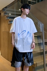夏季冰丝高弹速干短袖短裤运动套装2407特P45控68，男装休闲套装，电商A309