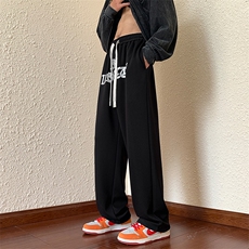 港风抖音品质万针刺绣休闲裤卫裤长裤A014-DY2182-P65控88，男装休闲裤，电商A014