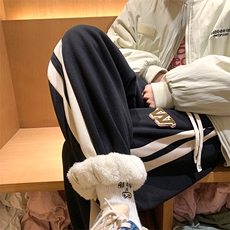 供抖音人气加绒加厚阔腿束脚裤子男X416B-1-KLJ309-特P55限78，男装卫衣，星座416B-1