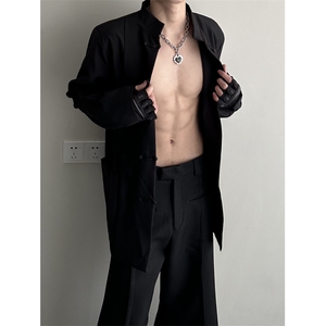 高质量立领新中式中山装垫肩西服外套XF002-P65图片