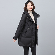全年现货~2023年冬季新款羽绒服中长款连帽白鸭绒外套，女装羽绒服，忆绮罗