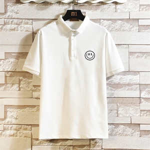 PL57224-P35 翻领短袖polo衫男大码胖子半袖t恤男有领保罗衫 砖墙图片