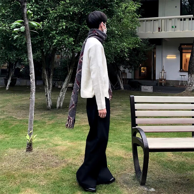 重磅秋冬男女北极绒开衫毛衣美式复古休闲慵懒风单排扣针织衫外套,男装针织衫/毛衣,电商A486-1