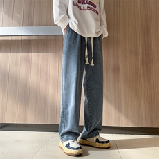 8XL-M牛仔裤男士直筒宽松特大码胖子阔腿裤男款长裤NZ110-P45控58，男装牛仔裤，电商D206-1