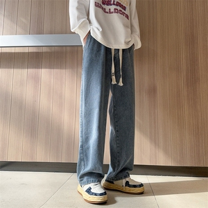 8XL-M牛仔裤男士直筒宽松特大码胖子阔腿裤男款长裤NZ110-P45控58图片