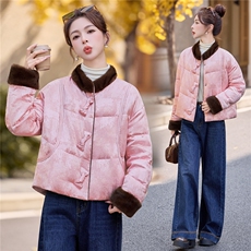 现货.短款羽绒服女2025冬季新款时尚独特漂亮洋气新中式外套，女装羽绒服，尚洛菲