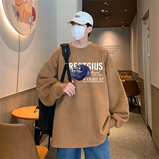 25新款港风供抖音直播得物高品质麂皮绒宽松男卫衣W3506P38，男装卫衣，电商C408-1(原B339-1)