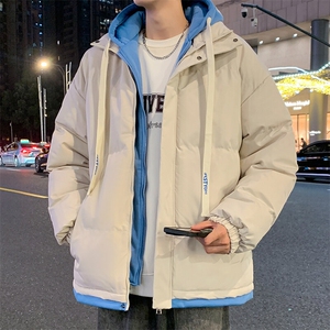 特批P70无差价冬新假两件连帽棉衣外套男青少年时尚保暖棉服M2913图片