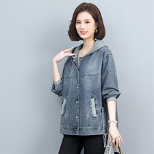 时尚春季宽松显瘦牛仔外套女款休闲百搭短款上衣，女装短外套，悦见她