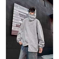 潮牌美式街头连帽卫衣男春秋季情侣宽松重磅拼接外套EG121/P60，女装短外套，星座506