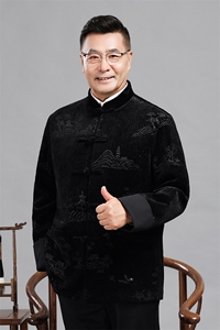 长期货中老年唐装棉服男风灯芯绒爸爸装中式盘扣外套爷爷棉袄图片