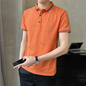 @店主风 新款Polo衫男印花袖T恤男士高品质半袖男装PT07-P45图片