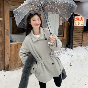 新款！现货大货已出！90绒风衣羽绒（带真狐狸毛领）P345K488图片