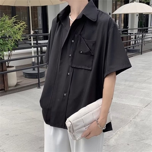 夏季衬衫男长袖设计感冷淡风韩风衬衣痞帅CS681 P40图片