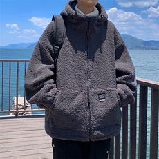 双面复合精品羊羔绒宽松连帽情侣棉服XZ609-WT2332-P88-控148，男装棉衣，星座609