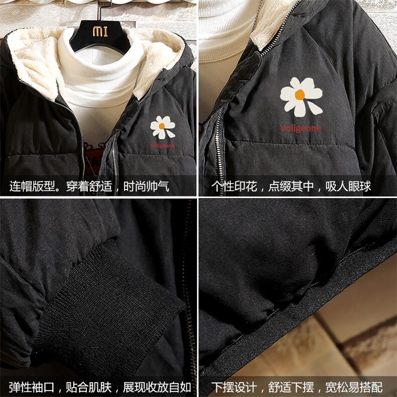 MY16059-P100加厚加绒连帽衣男大码服男面包服男砖墙挂拍,男装棉衣,电商A040A