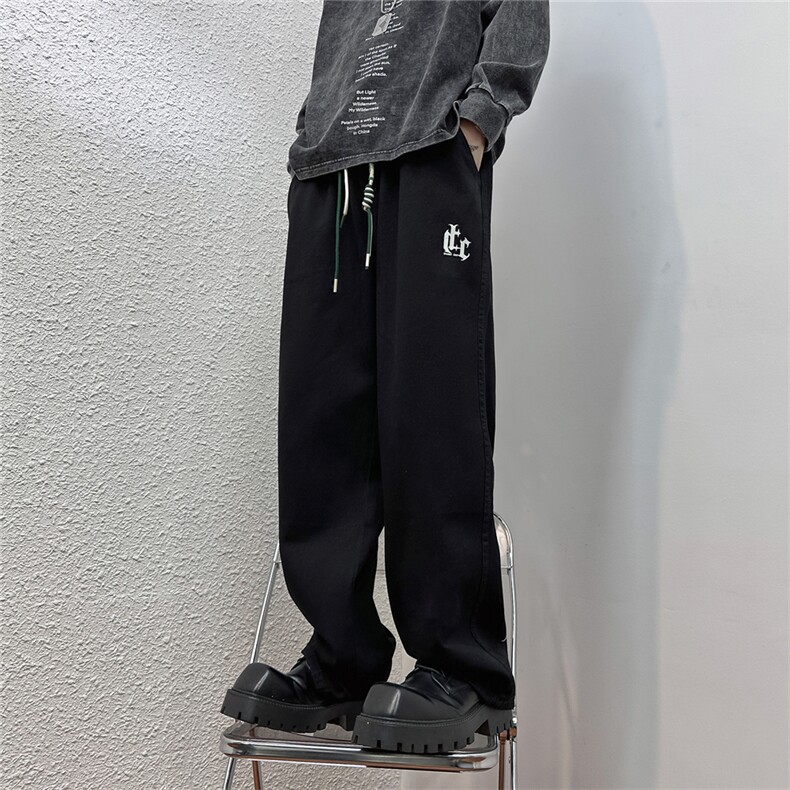 k1036-p48-控68M-5xl港风高阶黄泥黑暗宽松大码牛仔裤,男装牛仔裤,星座116