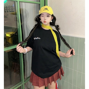 万针全刺绣工艺抖音得物高品质260克重磅纯棉双纱美式高街短袖T恤图片