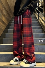 XZ616春季新款格子设计抽绳款直筒休闲裤长裤TY2431P65控78，男装休闲裤，星座512A（原616）