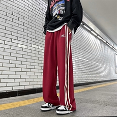 高街潮牌抽绳卫裤宽松休闲裤春秋季三条杠束脚裤男款K7466-P36，男装休闲裤，星座512-3