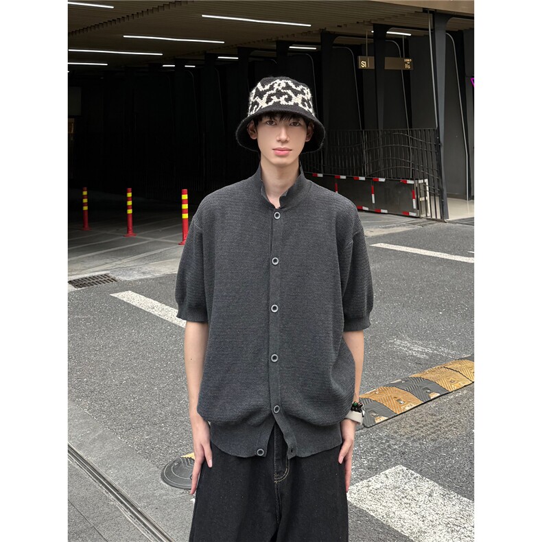 C316ZZT9906P58夏装新款短袖针织毛衣开衫T恤老钱风线衫,男装T恤,电商C316