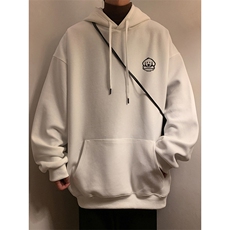 烫花大码340克重磅华棉复合潮流休闲连帽卫衣W4266-P42【特价】，男装卫衣，电商A007