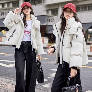 学院风洋气羽绒服女2024冬季新款小个子保暖短款外套白鸭绒90图片