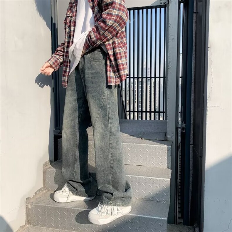 美式高街水洗微喇牛仔裤NZ782-P45,男装牛仔裤,星座1109-3