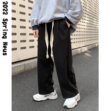 现货！2025春装大麻绳休闲裤男宽松立体裁剪阔腿裤KZ301P68控78，男装休闲裤，星座517A-1