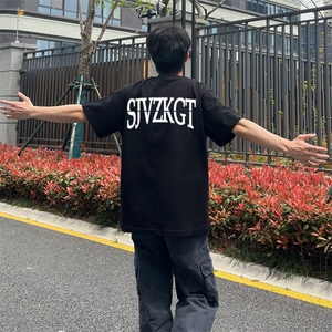 万针全刺绣解构设计260克重磅双纱纯棉高品质美式高街短袖T恤特35图片