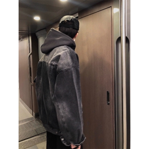 黑色飞行员牛仔夹克工装外套  JK7008 特P65图片